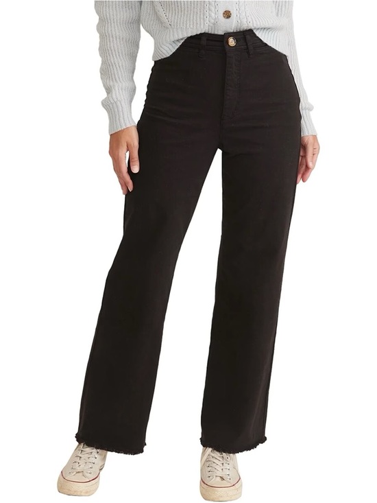 Marine Layer Denim - Marine Layer Bridget Black High-Rise Wide-Leg Jeans